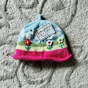Margareta Horn Knit Baby Hat Size 6-9 months